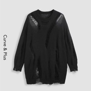 CIDER Ripped Oversize Sweater